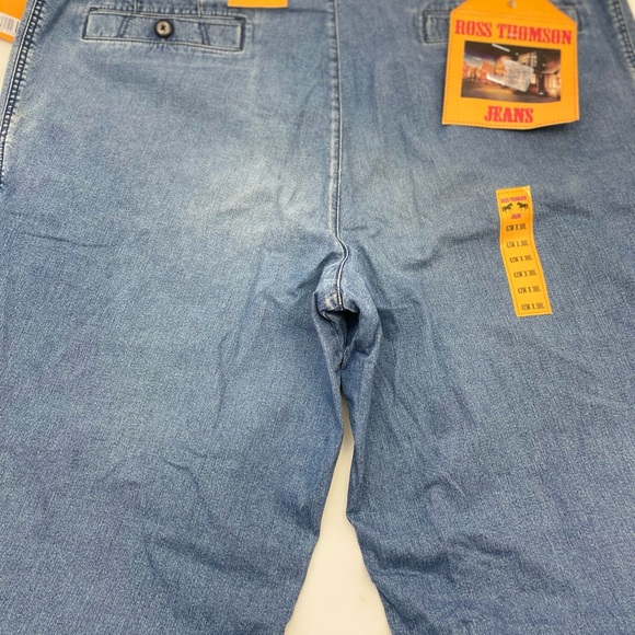 Ross Thomson Denim Jeans Faded Blue Distressed Straight NWT Men's 44 W x 32* - Picture 4 of 12